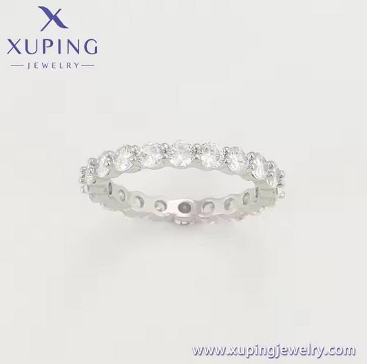 Jewelry Fashion Exquisite Diamond Platinum Plated Festive Ring Jewelry Ring