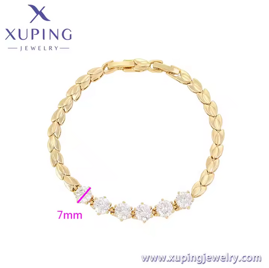 Jewelry Fashion Bracelet 14K Gold Color Popular Sweet High End Wholesale Classic Cute Hip Hop Bracelet